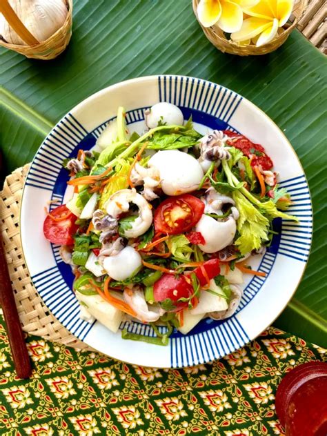 Easy Yum Pla Muk Recipe Authentic Thai Squid Salad