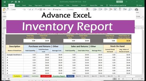 Create inventory dashboard in excel by Dtecheditor | Fiverr