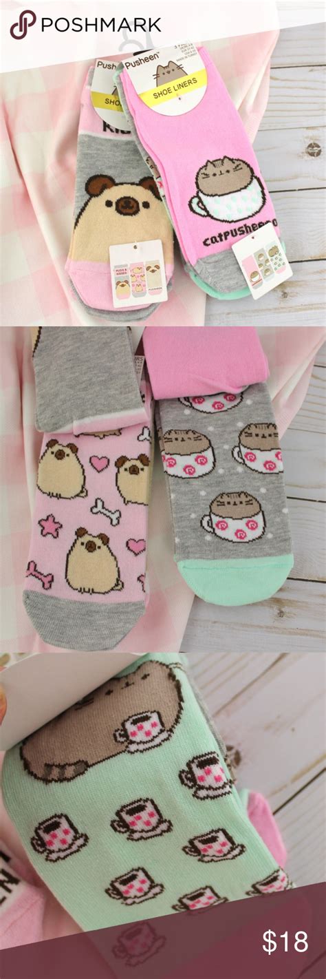 Pusheen Socks 6 Pairs Host Pick Pusheen Shoe Liners Socks