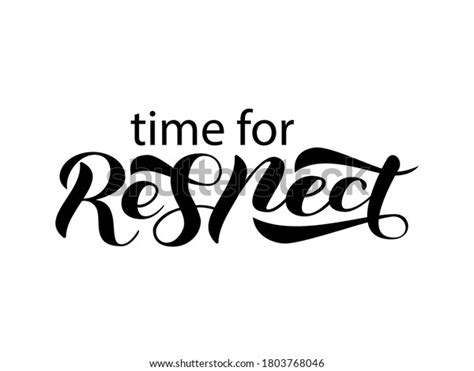 Time Respect Lettering Vector Stock Illustration Stock Vector Royalty