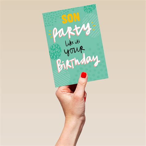 Personalised Son Birthday Party Card Hallmark