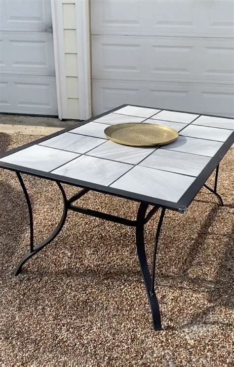 How To Make A Tile Patio Table Modern For Less Than 50 — Maggie Mcgaugh