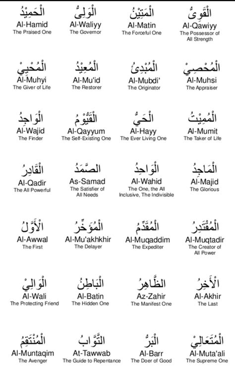 99 Names Of Allah Rohani Ilaj With 99 Names Of Allah Artofit