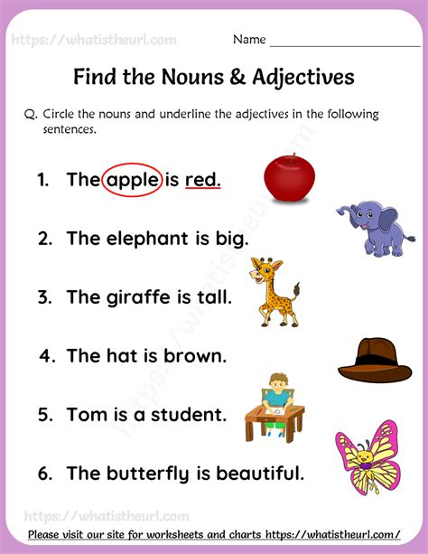 Nouns And Adjectives Worksheets Adjectives Worksheets Worksh