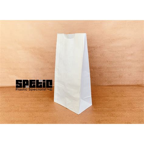 Jual 100 Pcs Paper Bag By Grade Medium Putih Kantong Kertas Putih