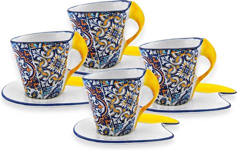 Amazon Portuguese Pottery Alcobaça Ceramic Hand Painted Coffee