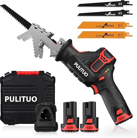 Pulituo Reciprocating Saw Cordless Power Reciprocating Saws Compact Design，including 2pcs