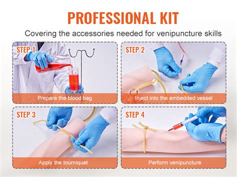 Vevor Phlebotomy Practice Kit Iv Venipuncture Intravenous Training Kit