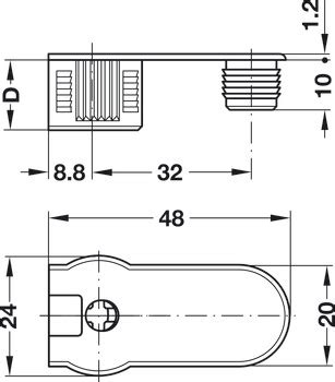 Connector Housing Rafix System With Dowel Zinc Alloy In The