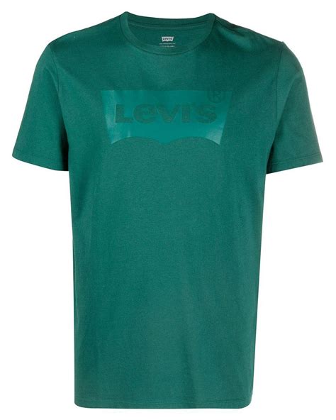 Levis Logo Print Cotton T Shirt In Green For Men Lyst