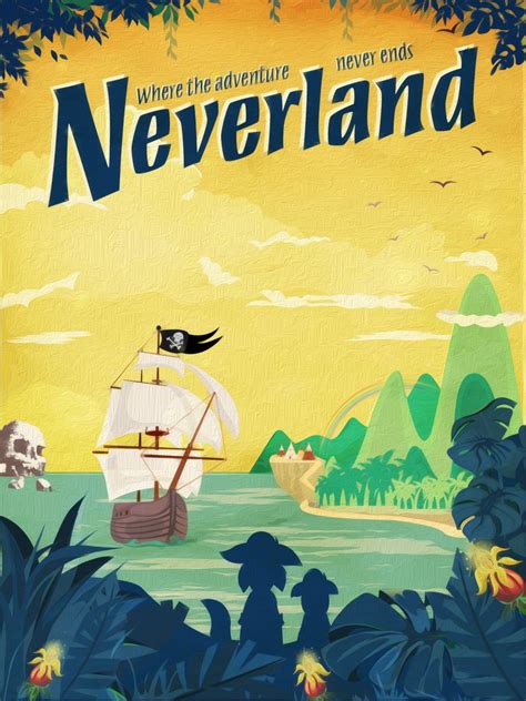 Neverland Peter Pan Vintage Disney Posters Disney Posters Vintage