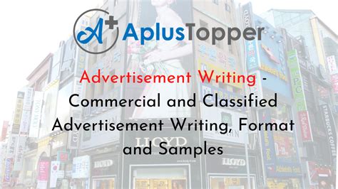 Advertisement Writing | Commercial and Classified Advertisement Writing ...