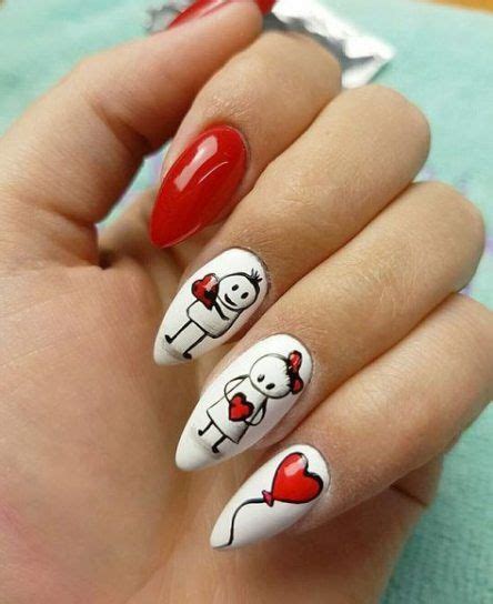 Nails Red Heart Valentines Day 45 Super Ideas Nail Designs Valentines