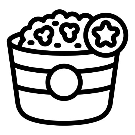 Popcorn bucket icon representing best movie theater snacks 49059276
