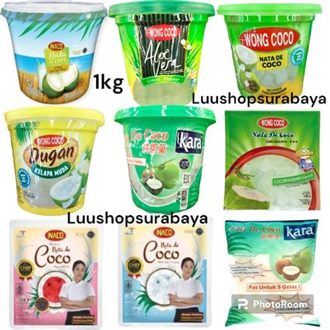 Jual Nata De Coco 1kg Inaco Kara Wong Coco Cup Bantal Shopee Indonesia