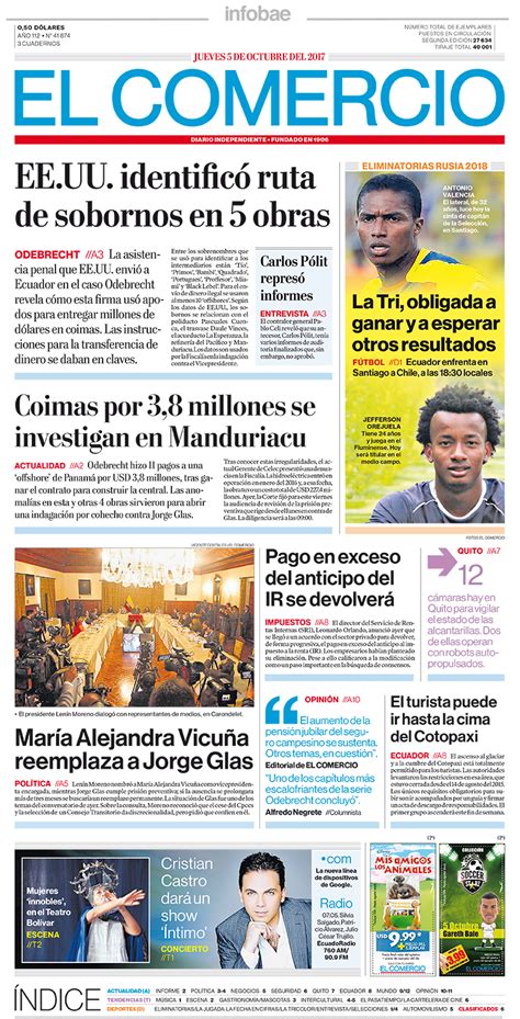 El Comercio Ecuador Jueves 05 De Octubre De 2017 Infobae