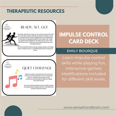 Impulse Control Card Deck - SensationalBrain