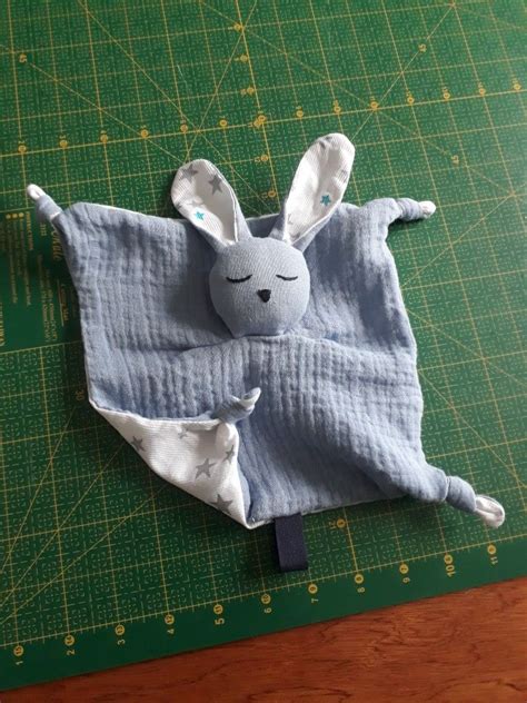 Doudou Plat Lapin En Double Gaze Et Coton Patron Tuto Huguette