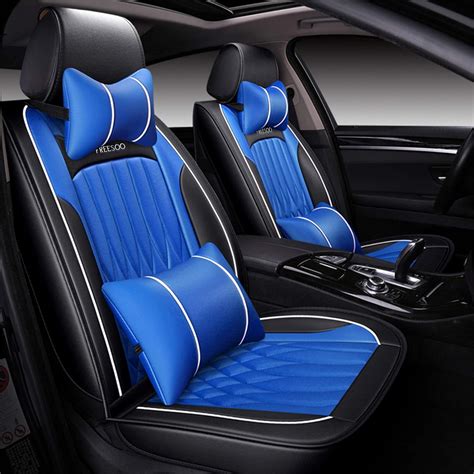 Freesoo Car Seat Cover Leather Waterproof Seat Covers Full Set Automotive Cushion