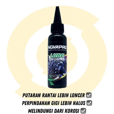 Jual Pelumas Rantai Sepeda NOVAPRO LUBE 100ml Shopee Indonesia