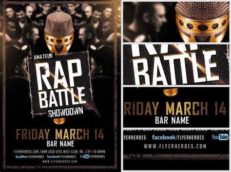 Rap Battle Showdown Flyer Template Flyerheroes