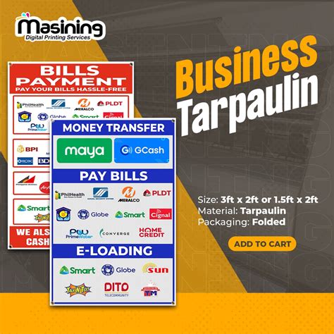 Paybills Business Tarpaulin 3ft X 2ft 1 5ft X 2ft Shopee Philippines