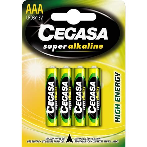 Pila Super Alcalina AAA LR03 1 5v Blister 4 Unidades CEGASA