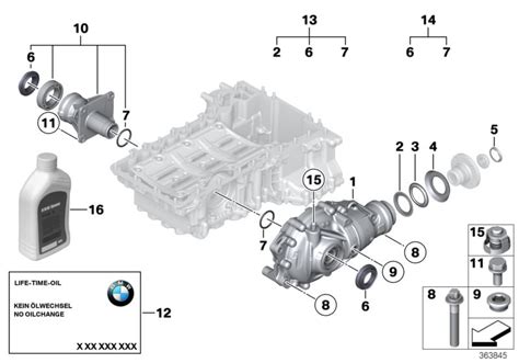 Automotive Bmw Xdrive Front Differential Bearings Repair Kit