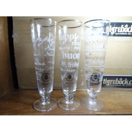 3 VERRES WARSTEINER COLLECTOR DIFFERENTS 25CL BONNE ANNEE Tigrebock