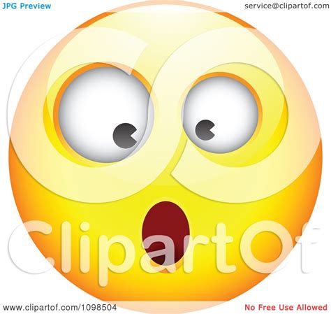 Clipart Surprised Yellow Cartoon Smiley Emoticon Face 5 Royalty Free