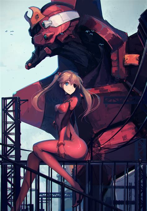 Souryuu Asuka Langley And Eva 02 Neon Genesis Evangelion And 2 More