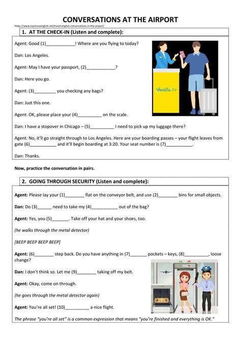 Travel English Worksheet