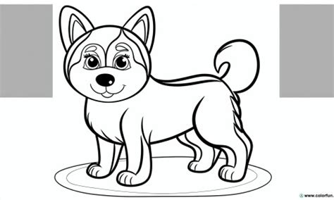 Coloriage D Un Husky Mignon T L Charger Ou Imprimer Gratuitement