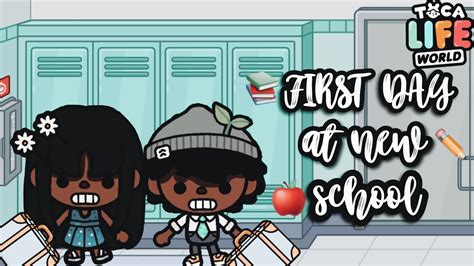 First Day At The Twins New School ️🍎 Toca Boca Roleplaywith Voice🔊