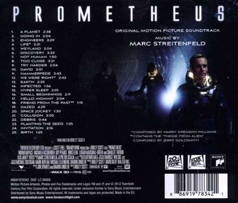 Marc Streitenfeld Prometheus Original Motion Picture Soundtrackcd2012 Menart