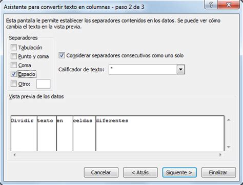 Como Separar Y Dividir Texto En Columnas Nombres Y Apellidos Palabras