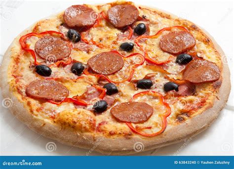 Pizza Pizzas European And American Cuisine Stock Photo Image Of