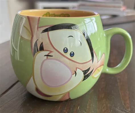 Disney Winnie The Pooh Tigger Green Barrel Shaped Ceramic Coffee Cup