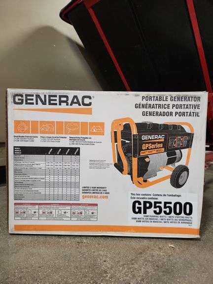 Generac Gp5500 Portable Gas Generator Metzger Property Services Llc