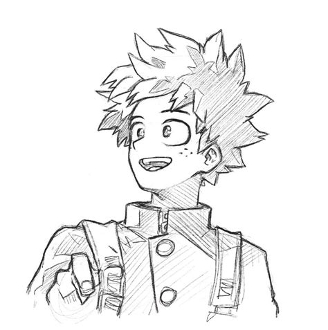 Deku Mha Line Drawing