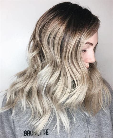 Ash Blonde Balayage For Brown Hair Ash Blonde Balayage Gold Blonde