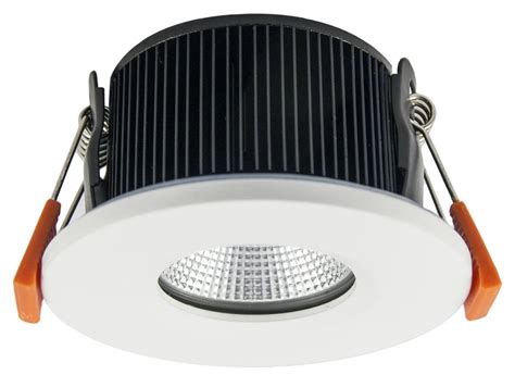 6W LED Fire Rated Recessed Ceiling Downlight Spotlight White Finish