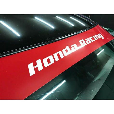 Windscreen Stiker Custom Honda Racingboleh Pilih Warna Dan Tulisan