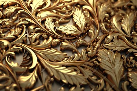 Premium Ai Image Sharp Gold Filigree Ornate Texture