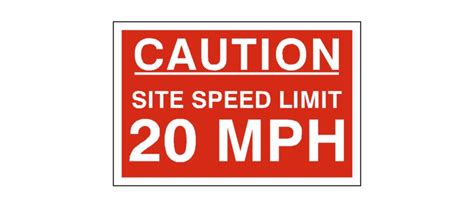 20 Mph Site Speed Limit Sign Sign - Clip Art Library