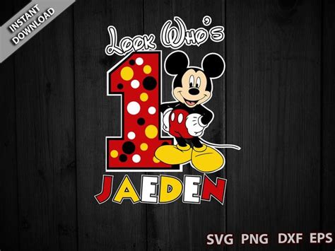 Look Who S Mickey Mouse Birthday Svg Mickey Birthday Etsy Mickey