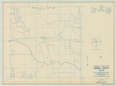 Borden County Texas Historical County Map 1936 – Texas Map Store