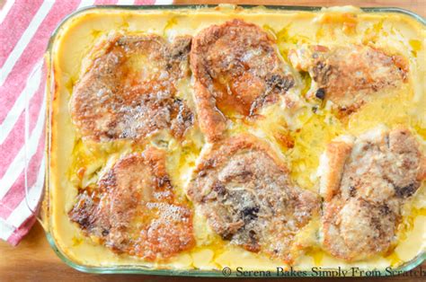 Cheesy Pork Chop and Potato Casserole | Serena Bakes Simply From Scratch