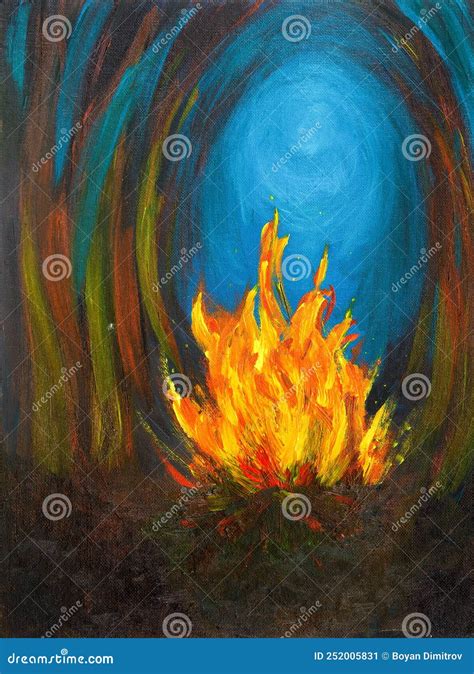 Abstract fire painting stock image. Image of black, drawing - 252005831