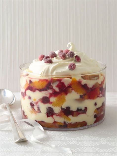 Candied Cranberry Orange Custard Trifle Recipe Trifle Recipe Christmas Trifle Recipes Desserts